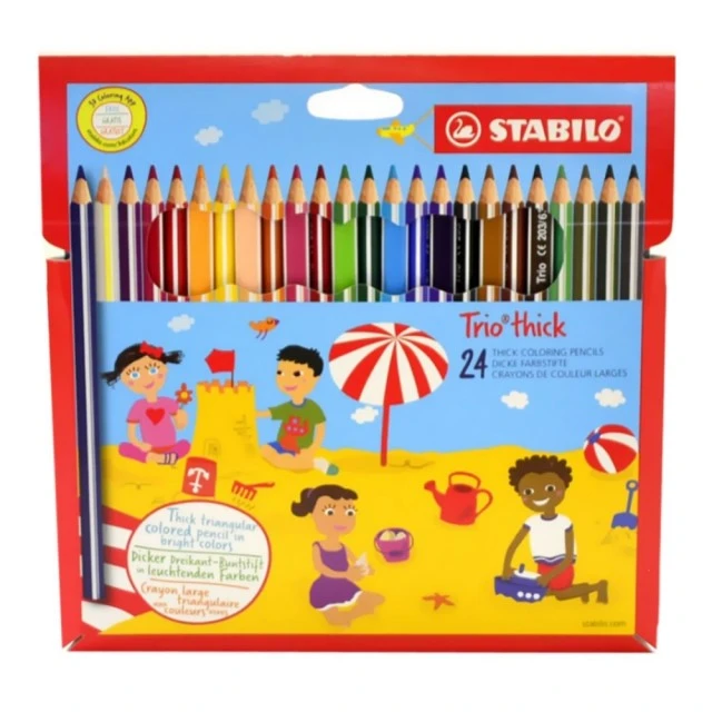 Set of colored pencils, Stabilo, TRIO thick ergonomic, ST203/24-01, 24 colors