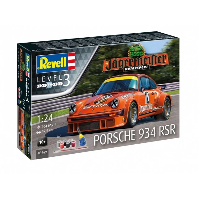 Model kit Porsche 911 Jägermeister Motor Sport 50th Anniversary, 104 parts