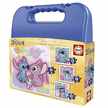 Пъзел в куфарче, Stitch 4 в 1, 12-16-20-25 части