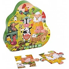 Tactile puzzle Eurekakids, Farm, 20 pieces