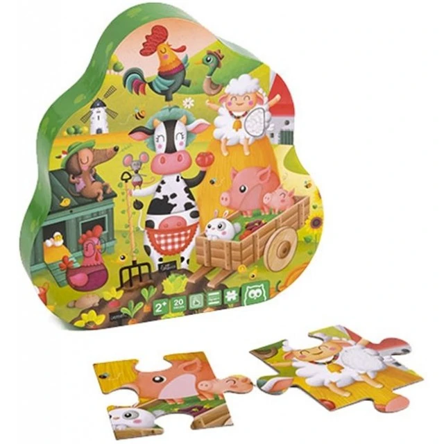 Tactile puzzle Eurekakids, Farm, 20 pieces
