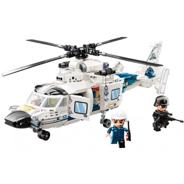 Constructor, Qman, Mine City, Police Patrol Helicopter, 745 parts