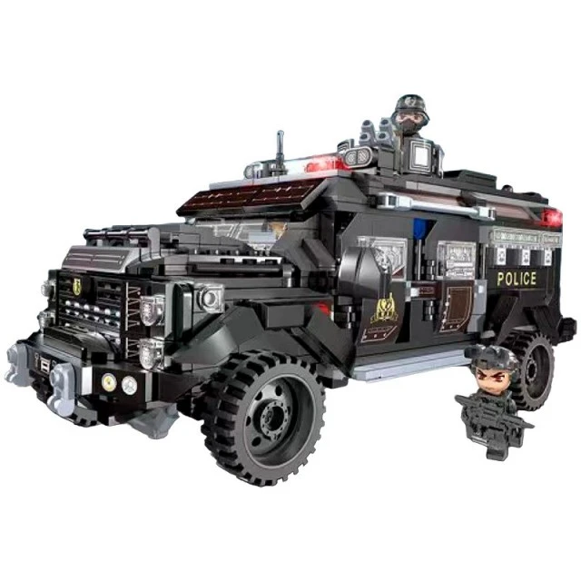 Конструктор, Qman, Mine City, Брониран камион SWAT, 1250 части