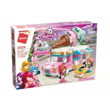 Building set Qman Pink ice cream van, 388 pieces