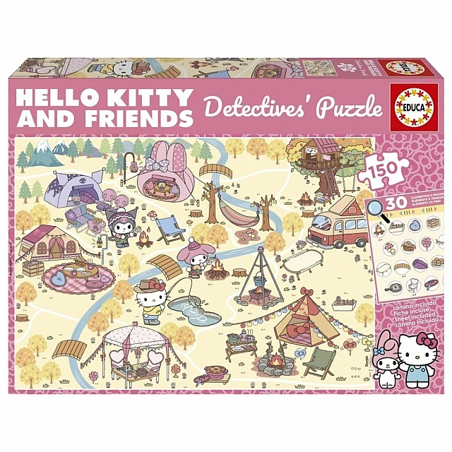 Puzzle, Educa, Hello Kitty, Detective, 150 pieces
