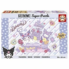 Wooden puzzle, Educa, Kuromi, 100 pieces