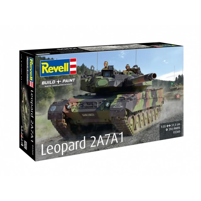 Assembly model, Revell, Leopard 2A7A1 Tank, 250 parts