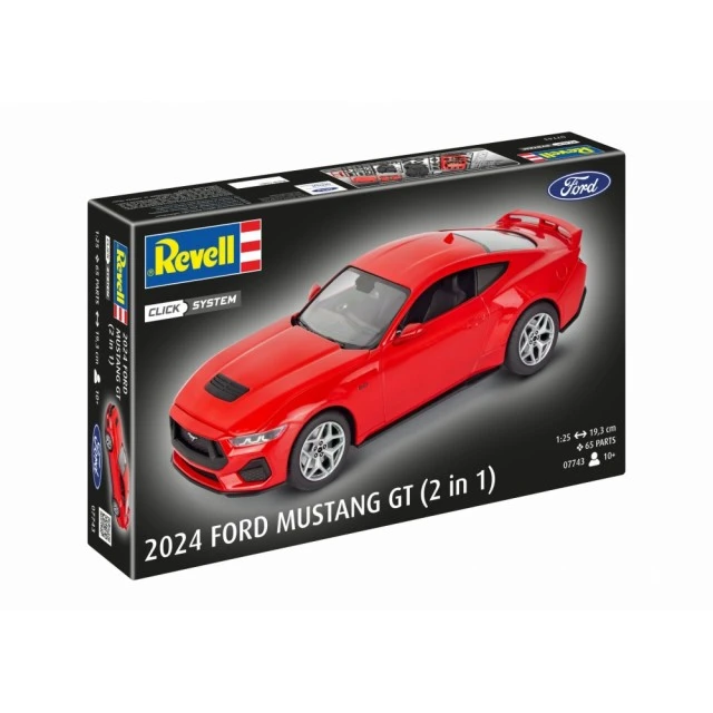 Сглобяем модел, Revell, Автомобил 2024 Ford Mustang GT, Click System, 60 части