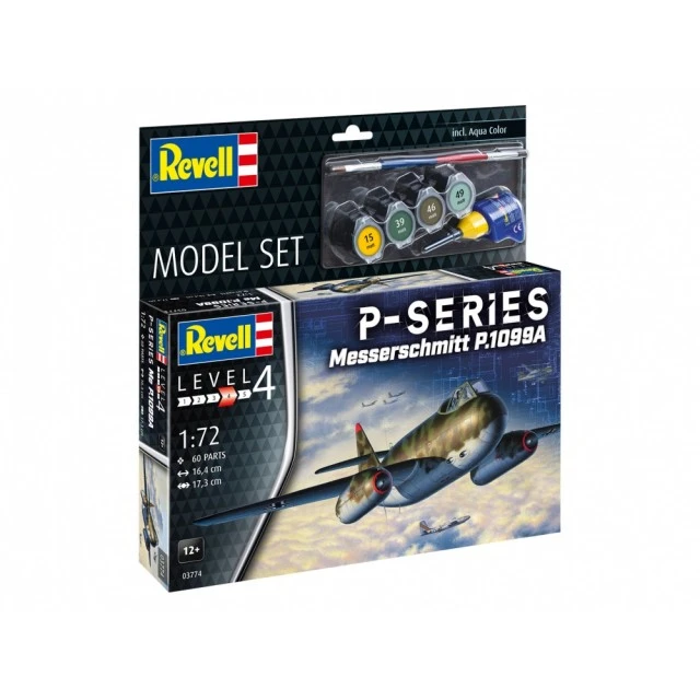 Assembly model, Revell, Messerschmitt P.1099A - P-Series aircraft, 60 parts