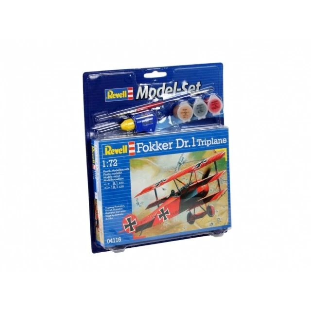 Assembly model, Revell, Fokker DR.1 Triplan aircraft, 37 parts