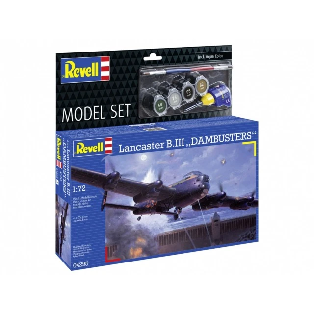 Assembly model, Revell, Lancaster B.III DAMBUSTERS aircraft, 224 parts