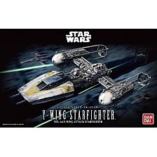 Bandai Star Wars Y-Wing Starfighter easy-click buildable model, 89 pieces