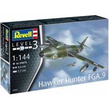 Assembled model Airplane Hawker Hunter FGA.9,