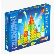 Magnetic constructor, Geomag, colorful tiles, STEM, 44 pieces