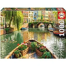 Puzzle, Educa, Boat trip in Amsterdam, 1000 pieces