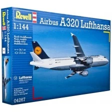Assembly model Airplane Airbus A320 Lufthansa, 60 parts