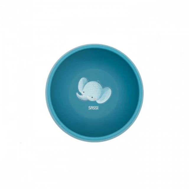 Silicone vacuum feeding bowl, Sassi, Elephant