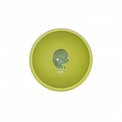 Silicone vacuum feeding bowl, Sassi, Dinosaur
