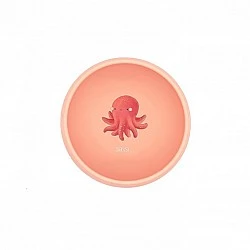 Silicone vacuum feeding bowl, Sassi, Octopus