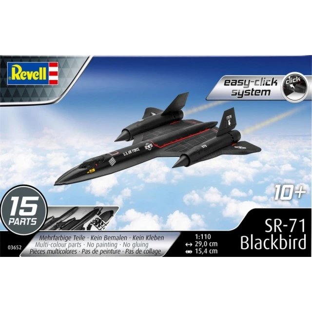 Assembled model Airplane Lockheed SR-71 Blackbird, 15 parts
