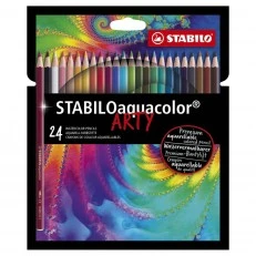 Комплект акварелни моливи, Stabilo, Aquacolor Arty, ST1624/1-20, 24 цвята
