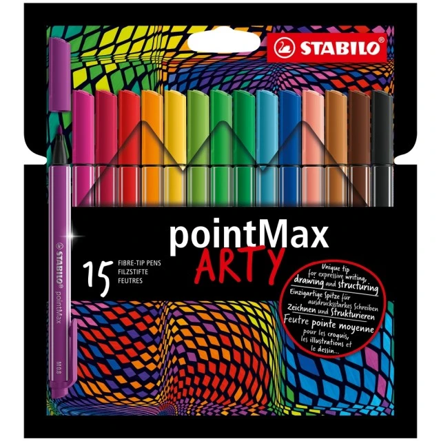 Комплект флумастери, Stabilo, pointMax Arty ST488/15-1-20, 15 цвята