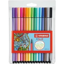 Set of felt-tip pens, Stabilo, Pen 68 10+5 neon ST6815-2, 15 colors