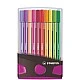 Комплект флумастери, Stabilo, Pen 68 Color Parade ST6820-04-03 лилава кутия, 20 цвята