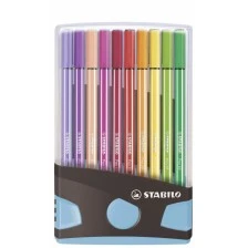 Marker set, Stabilo, Pen 68 Color Parade ST6820-04-04 light blue box, 20 colors