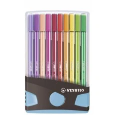 Marker set, Stabilo, Pen 68 Color Parade ST6820-04-04 light blue box, 20 colors