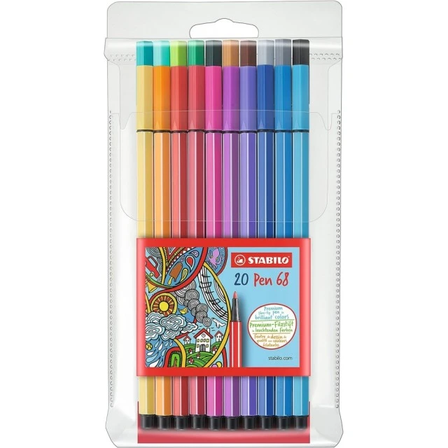 Set of markers, Stabilo, Pen 68 ST6820/PL, 20 colors
