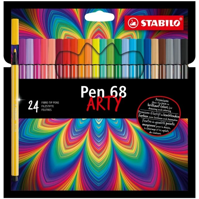 Комплект флумастери, Stabilo, Pen 68 Arty ST6824-1-20, 24 цвята
