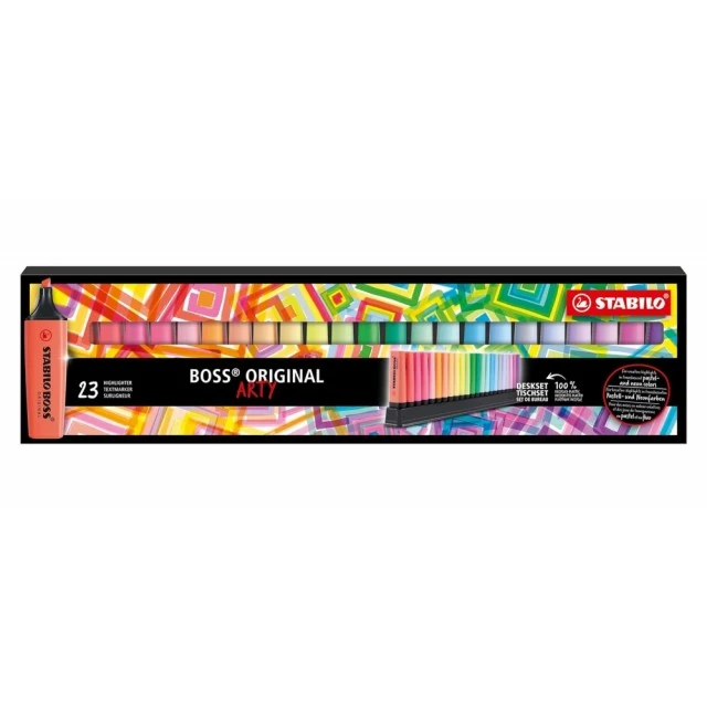 Комплект текст маркери, Stabilo, Boss Original Arty Deskset ST7023-01-5-20, 23 цвята
