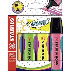 Комплект текст маркери, Stabilo, Boss Splash ST75/4, 4 цвята
