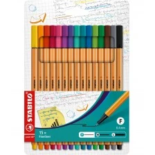 Fineliner set, Stabilo, Point 88 ST8815, 15 colors