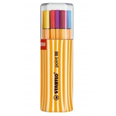 Комплект тънкописци, Stabilo, Point 88 Twin-Pack ST8820-01, 20 цвята