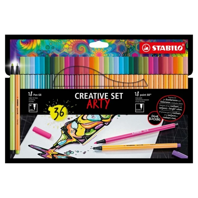 Творчески комплект, Stabilo, Arty ST8868/36-1-20-6, 36 части