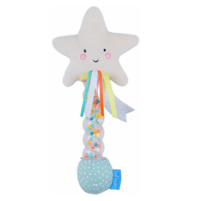 Baby soft rattle on a stick Star, 20 cm