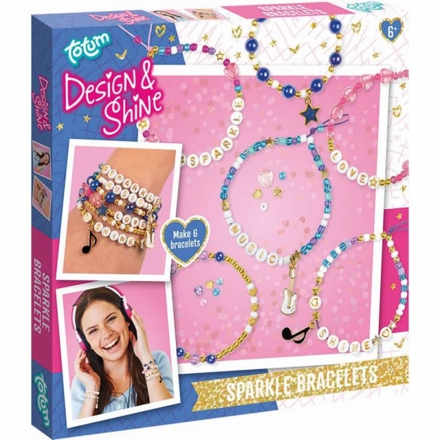 Creative set DIY sparkling bracelets, 6 pieces