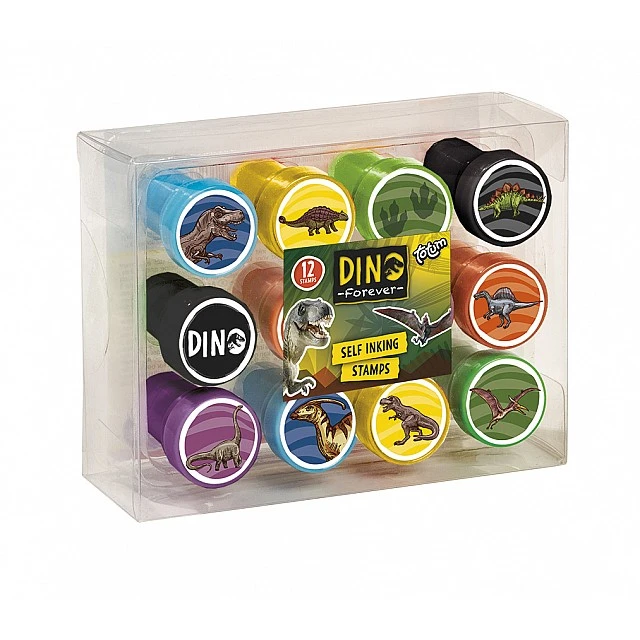 Stamp set 12 pieces - Dinosaurs