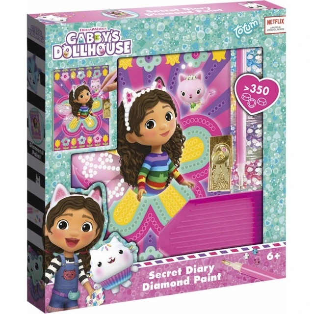 Творчески комплект Gabby′s Dollhouse, Декорирай сам таен дневник с диаманти