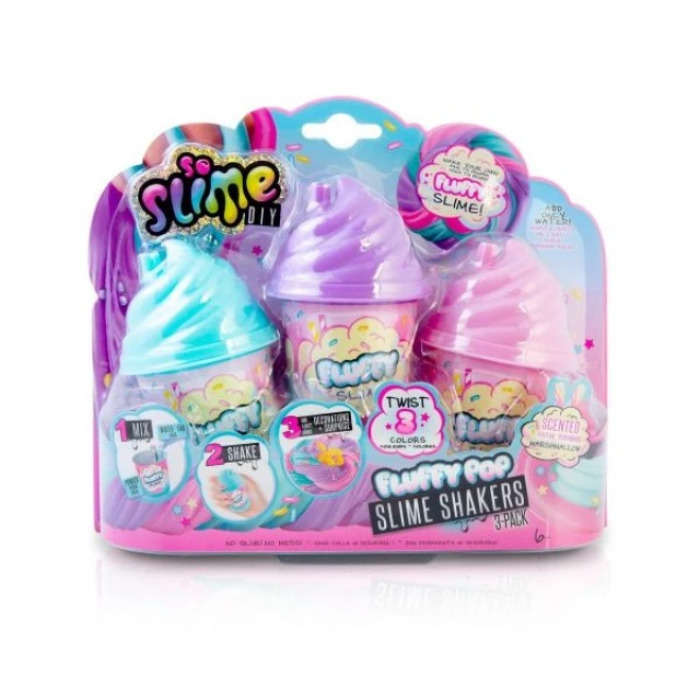 Creative set Fluffy slime shaker, 3 colors