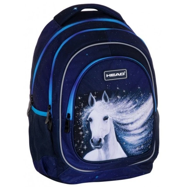 School backpack, Head, Galactic Unicorn, 39x28x15 cm