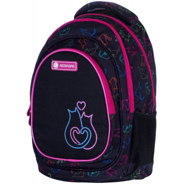 School backpack, Astra, Cat love, 39x28x15cm