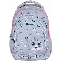 School backpack, Astra, Cute kitten, 39x28x15cm
