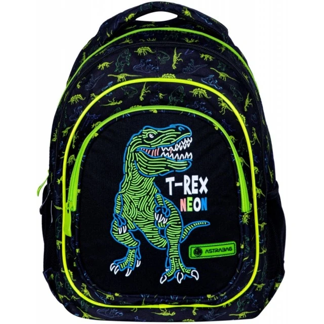 Ученическа раница, Astra, T-Rex Neon, 39x28x15 cm