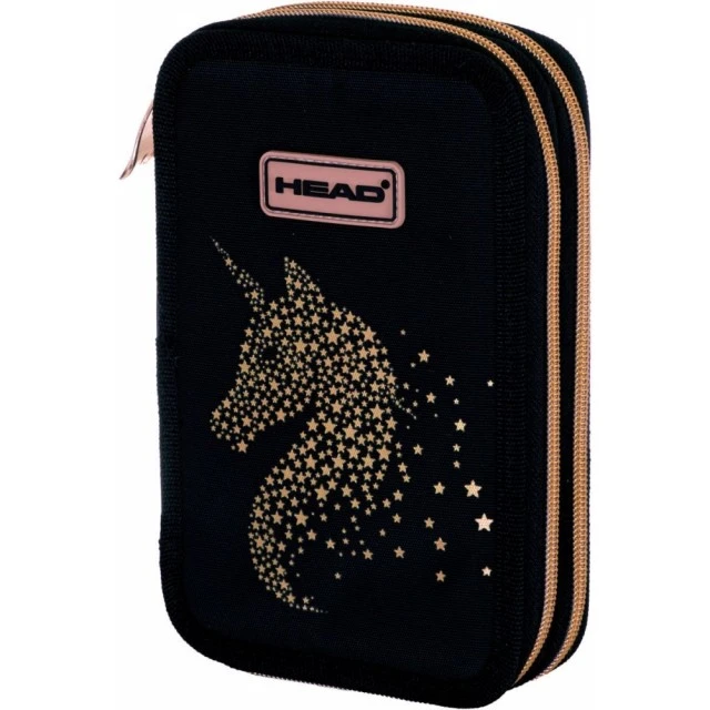 School Toiletry Head, Golden Unicorn, 20.5x13x4.5 cm