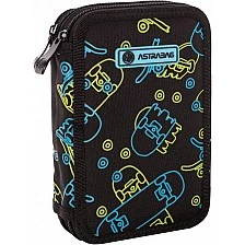 Двоен несесер ASTRABAG AC2 Скейтборди Неон, без аксесоари