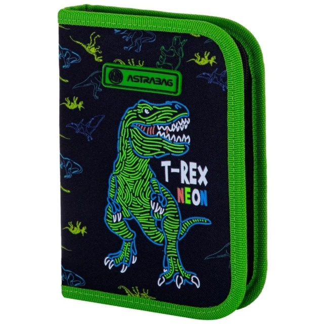 Ученически Несесер Astra, T-Rex Neon, 20x14x3.5см