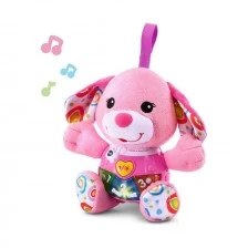 Musical plush toy - Pink puppy